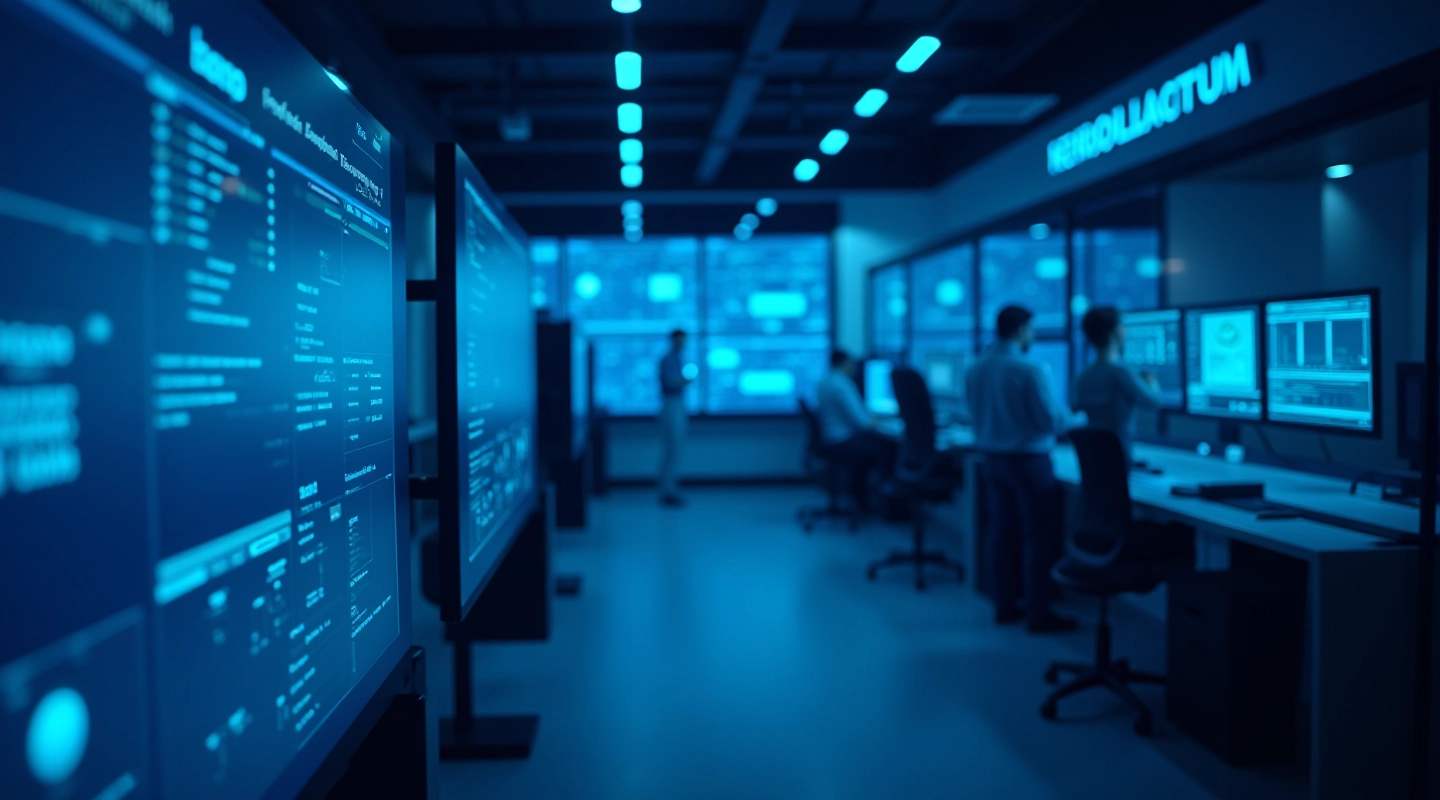 Sandorių duomenų analitikos centras su monitoriais